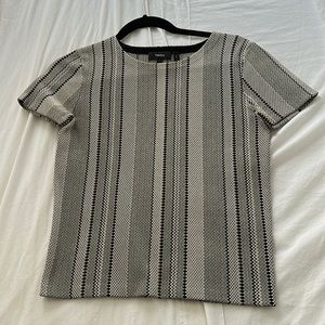 Theory striped printed shell top